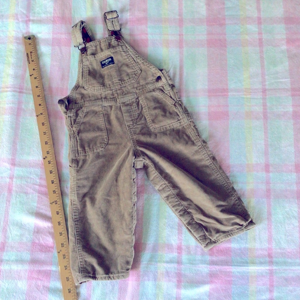 OshKosh corduroy/ flannel lined overalls.